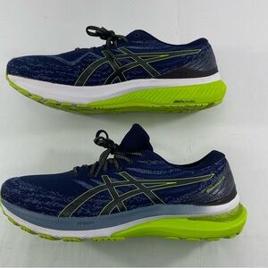 ASICS Gel Kayano 29 Athletic Shoes Navy Blue / Lime Men’s 13 Sneakers F 580223